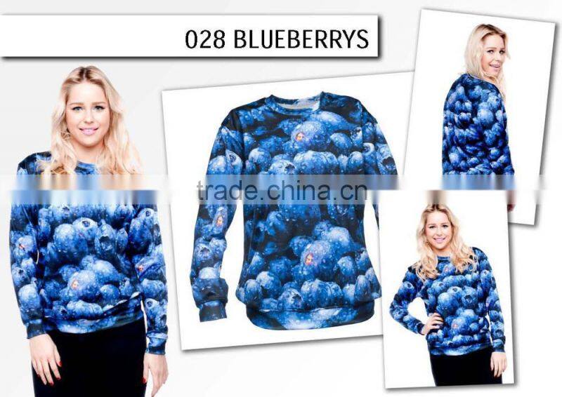 galaxy hot blueberry high quality 3d digital print fullprint crewneck sweatshirt spring autumn unisex custom oversized pullover
