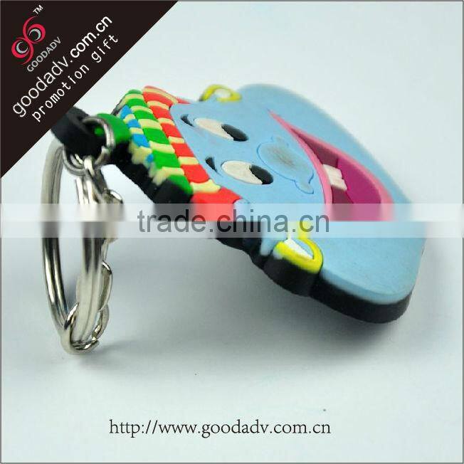 Newest creative eco-friendly soft pvc mobile keychains
