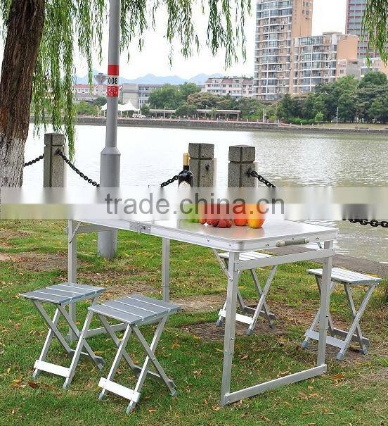 Camping portable aluminum briefcase foldable picnic table