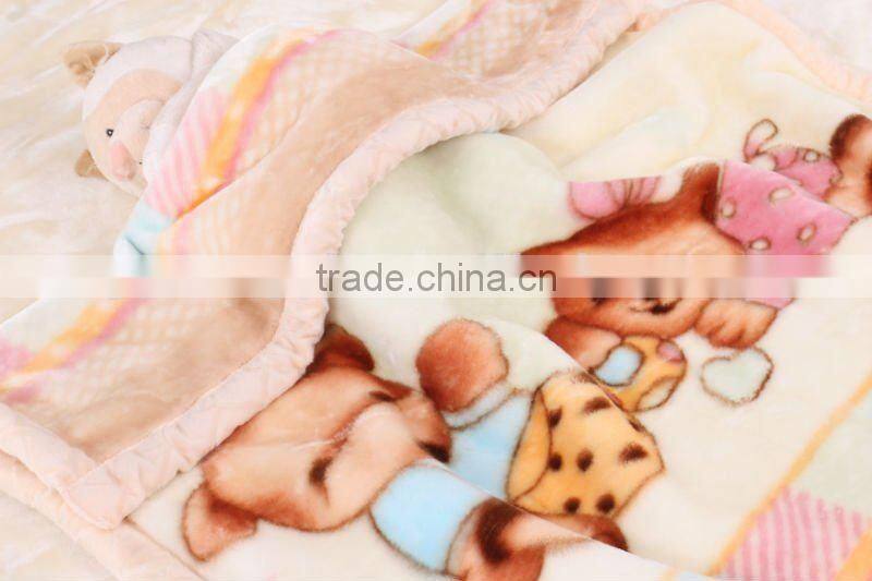 100% polyester super soft 2 ply baby blanket