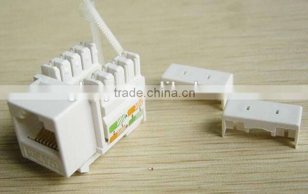 RJ45 Cat6 Keystone Jack with cable tie
