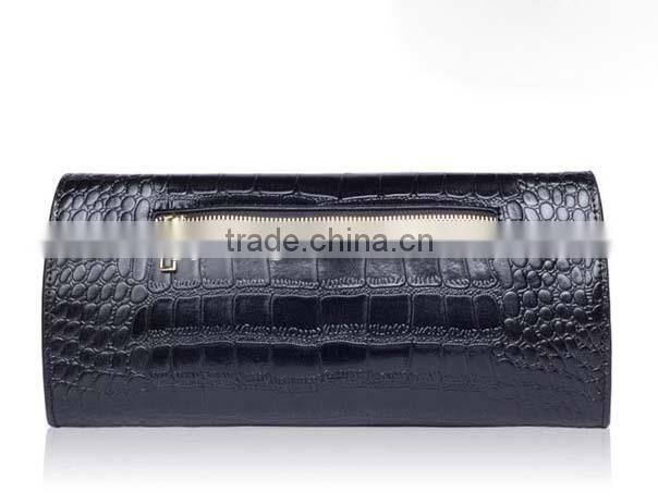 Fashion classy crocodile skin pu leather clutch evening bag