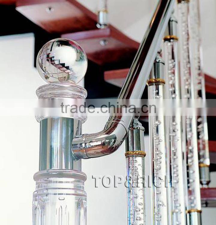 High quality wholesale crystal clear plastic stairs baluster