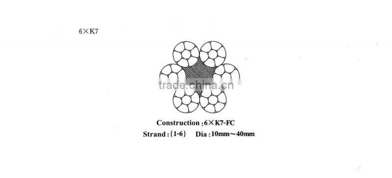 Wire Rope With Compacted Strand 6xK36WS+IWRC WARRINGTON SEALE