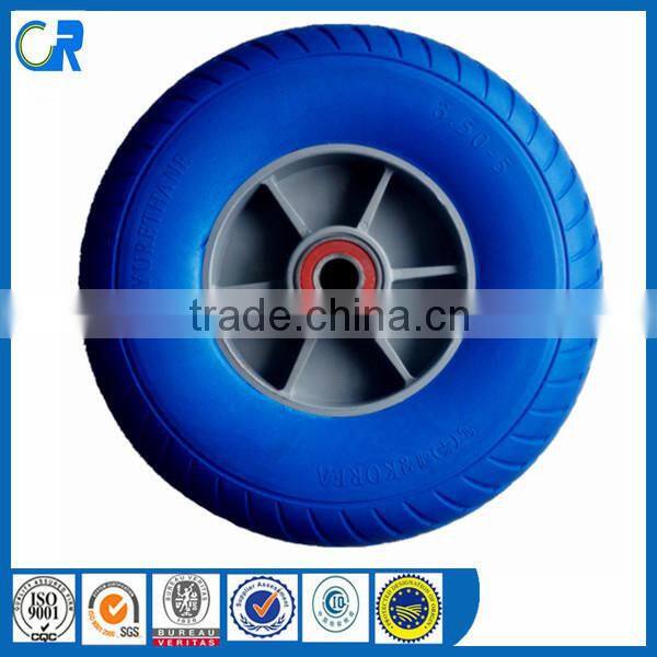 China Qingdao Flat Free Tire 3.50-5 foam tire