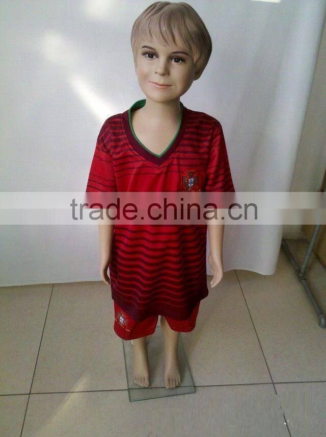 custom wholesale confortable kids white soccer jerseys