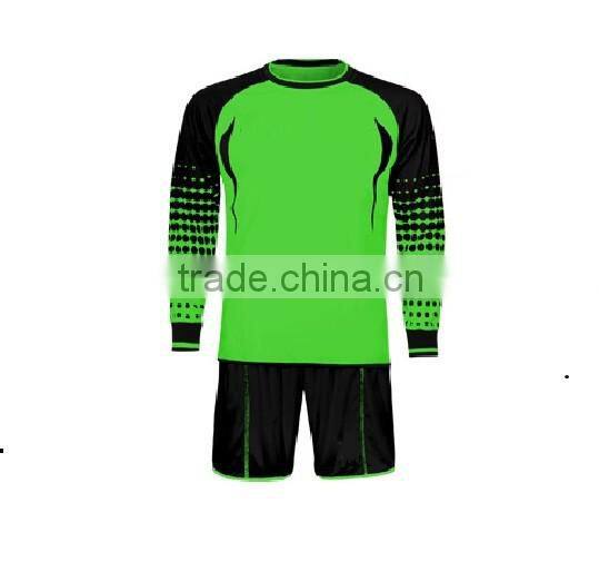 2016 latest design padded elbow goalkeeper uniforms