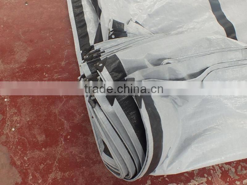 2015 Promotional Camping Tarp Tent Material for Sale Black Striped Tarpaulin Fabric