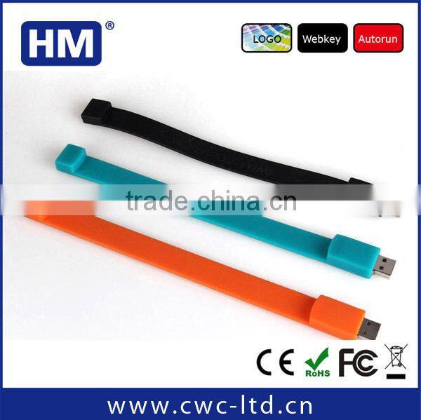 wholesale 2gb special colorful gift custom usb bracelet 1gb/2gb/4gb/8gb/16gb/32gb/64gb