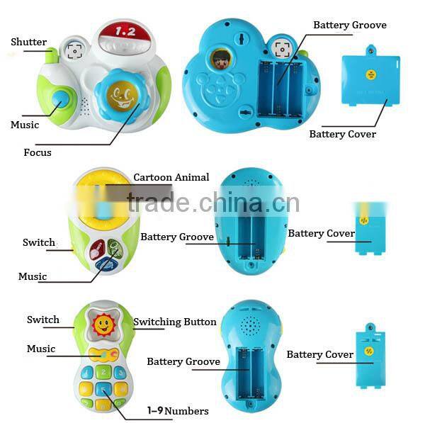 Safe Material 3 in 1 Musical Toys Camera Baby Products