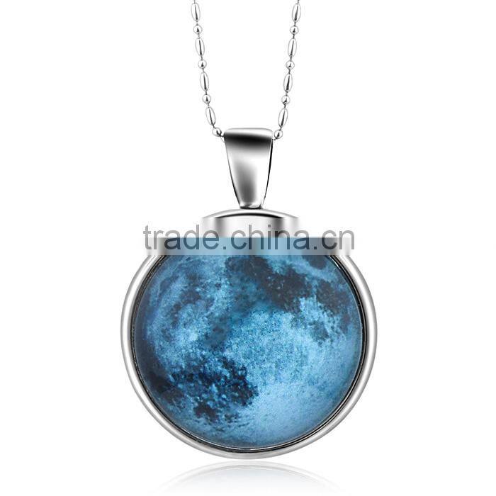 China Jewelry Wholesale Blue Glow In Dark Necklace
