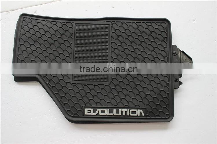 Custom-Fit All-Weather Rubber Floor Mats 4 Pc Set - for Mitsubishi Lancer Evolution - Black