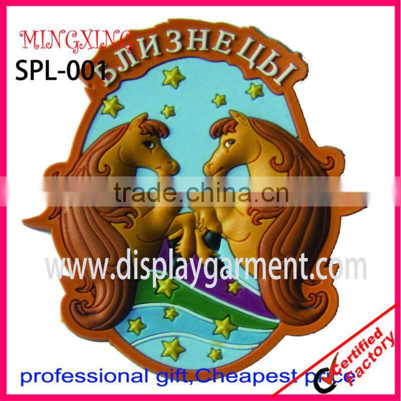 pvc promotion fridge magnet, soft PVC badge