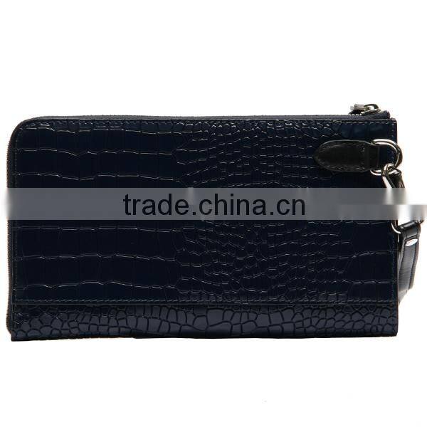 S5029-B3205 Newly design admiringly Noble crocodile pattern wallets leather clutch bag for business lady