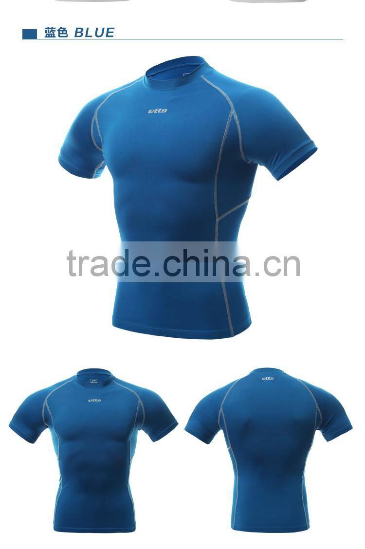 Custom Sports Training T-Shirts Dri Fit Fitness Compression Shirt for Men