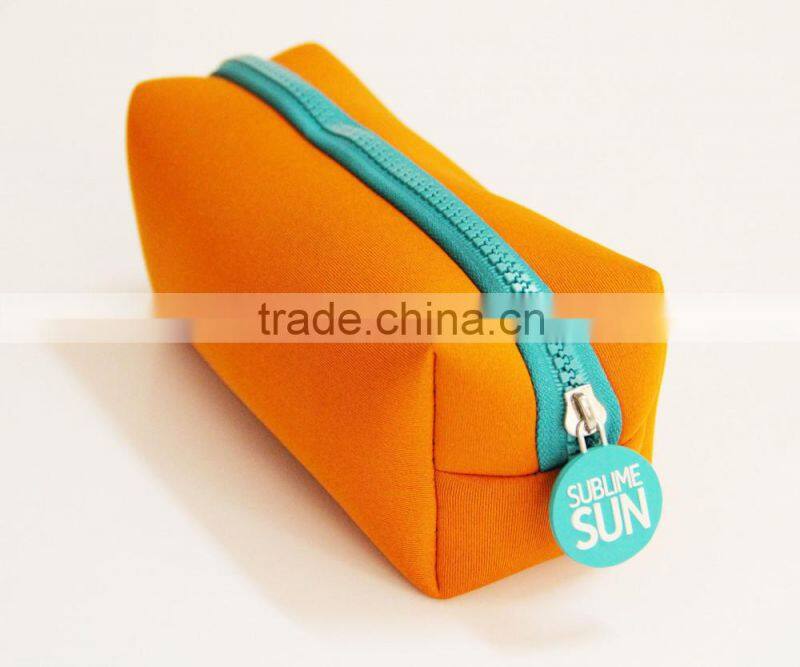 Square waterproof Neoprene pencil bag diy pencil bag/case