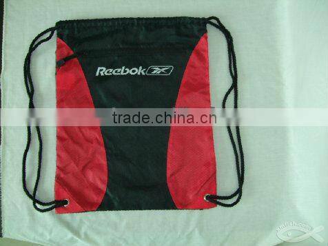 190T polyester Waterproof Drawstring Bag with reflective slip