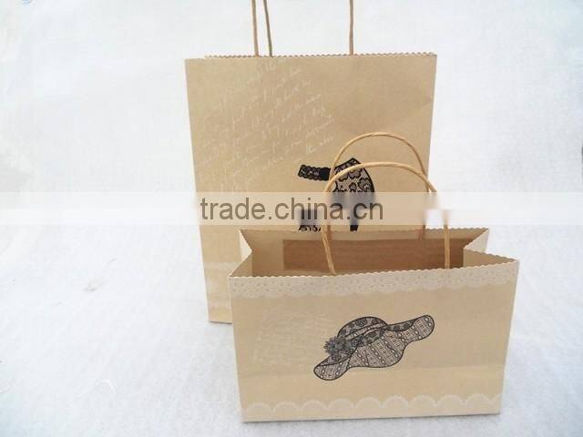 Customized Paper Bags gift Paper Bags kraft paper bag with paper twine paper string