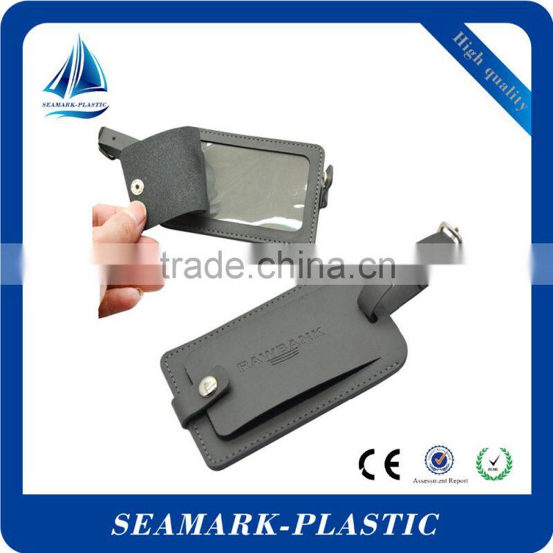 2016 cheap custom made pu luggage name tag faux leather for promotion