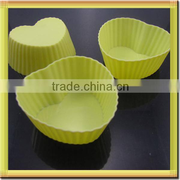multi colors heart shape make cake silicone bakery mold