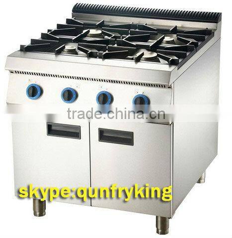 Heavy Duty 36in Stainless steel Gas range with 4-burner & oven combination cooking equipment
