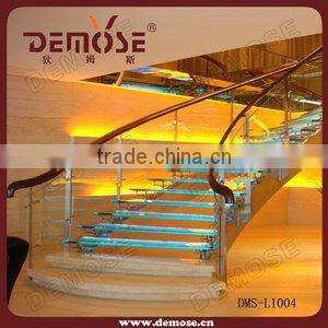 eye-catchingindoor led light glass staircase| open staircase