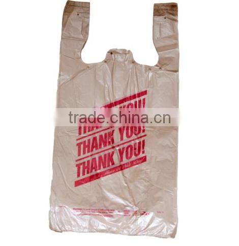 100 T-SHIRT CARRY OUT RETAIL THANK YOU BAGS PLASTIC GROCERY SHOPPING BROWN