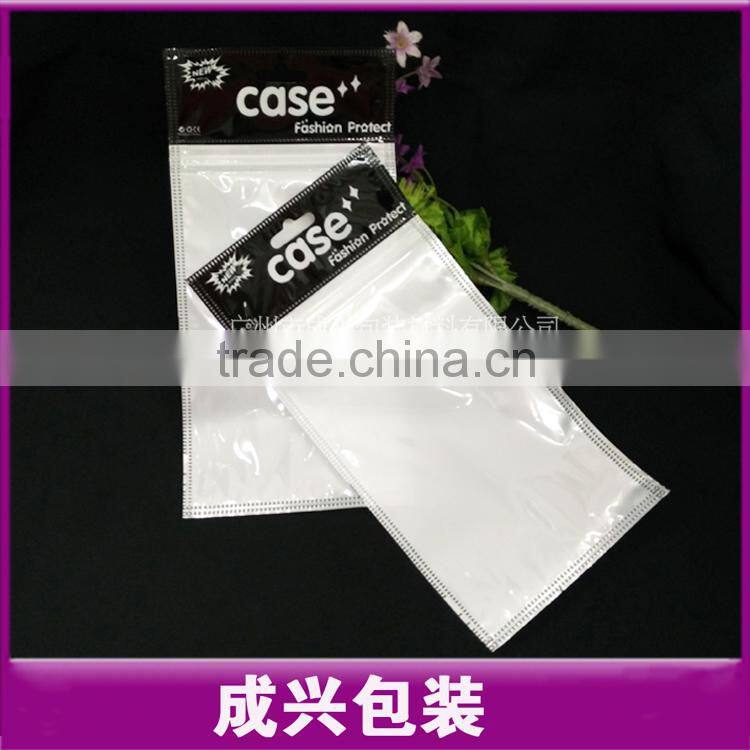 printing header poly bag white plasic bag with zipper clear mobile case plastic zipper bags with hanger