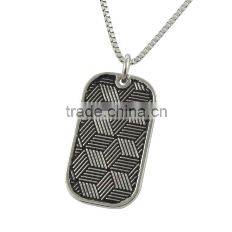 High polish 316L stainless steel engraving pendant custom jewellery