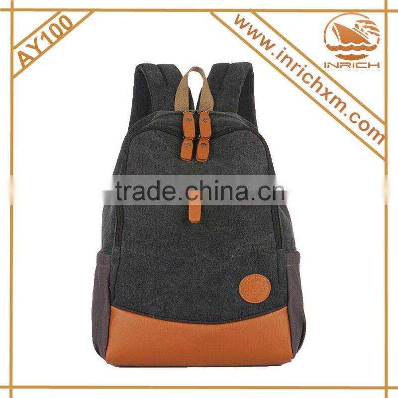 High quality popular unisex canvas bagpack with computer compartment