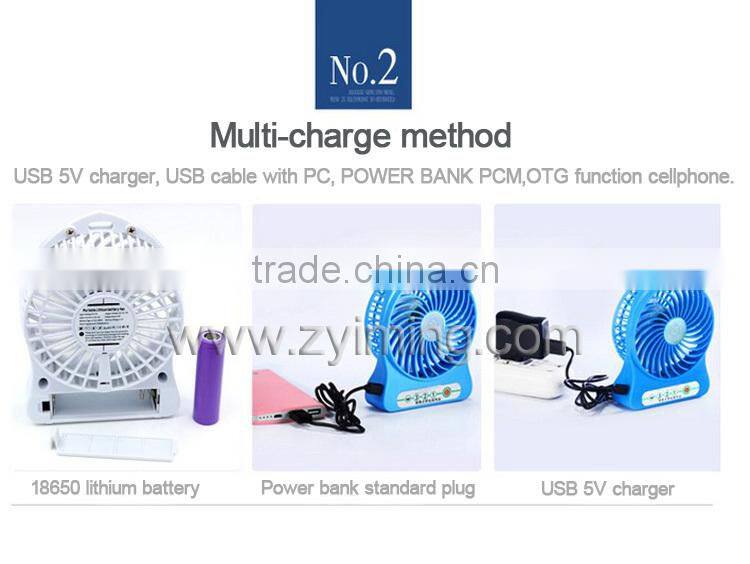 Zyiming hot sell fashionable gift usb fan YM-F98 mini cooling fan with powerful wind