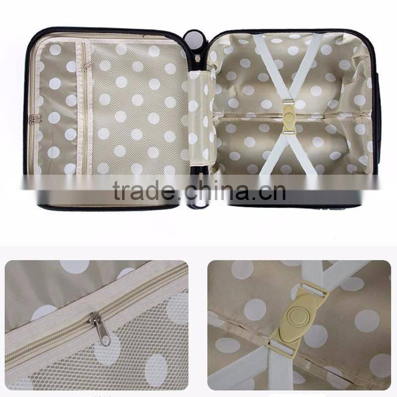 PC Kids Fancy Lightweight Spinner Luggage Travel Case Trolley Hard Case With Zebra Printing