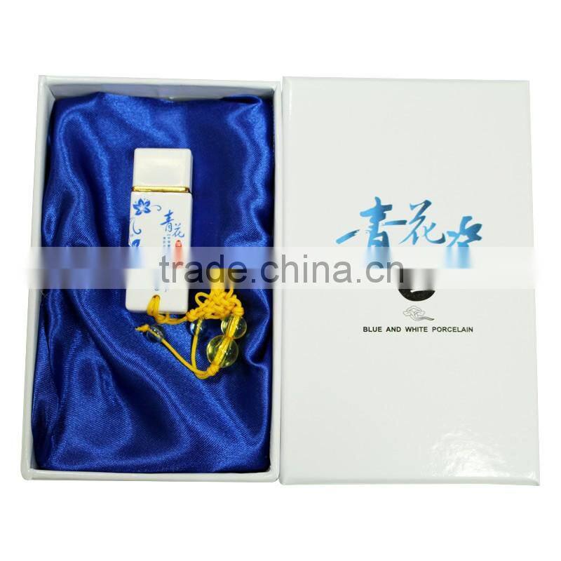 China Ceramic USB flash drive blue and white porcelain USB disk