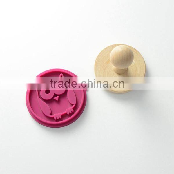 2016 hot sale silicone cookie stamp Eco-friendly silicone