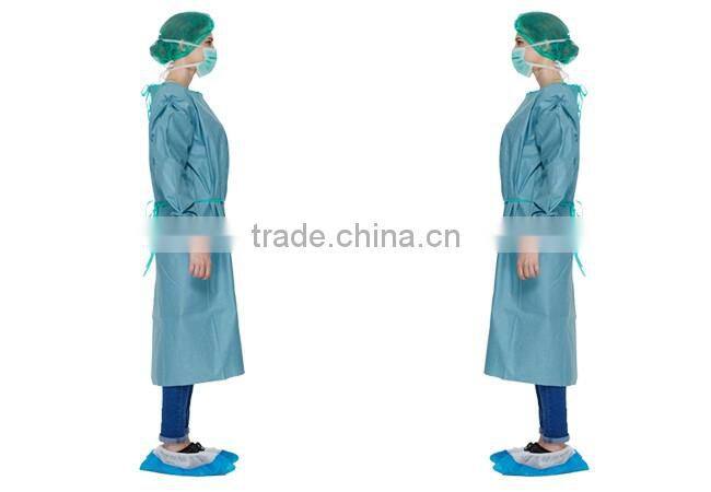Hubei Wanli non woven coverall PE film gown isolation gown