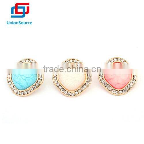 Fashion office small square golden border lady earings