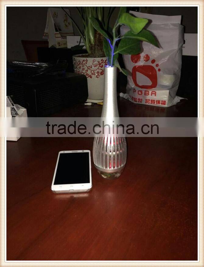 mini portable LED Light flower vase bluetooth Speakers for computers and mobile phones