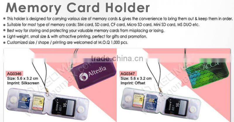 Factory direct sell durable plastic memory card holder