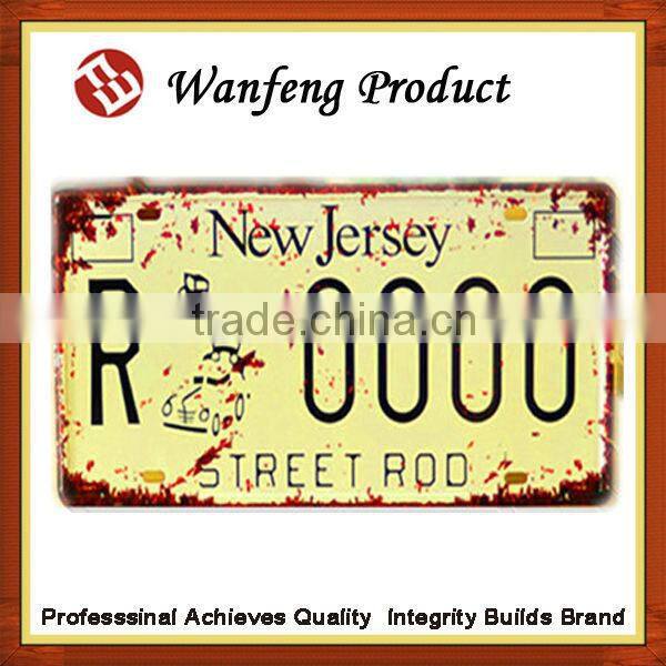 Customized embossed printing metal alumium car number licence plate manufactures