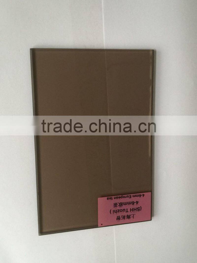 sell 4mm 6mm 5mm smoke grey reflective glass sheet