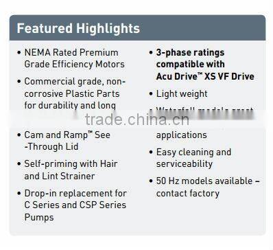 EQ Series commercial non-corrosive plastic pump
