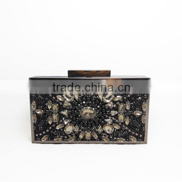 2015 Hot sale Bead Embroidery Clutch Evening Bag (YY4926)