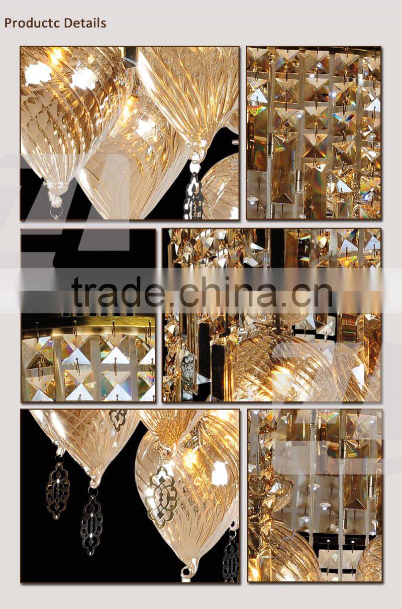 Turkish Hand Blown Glass Crystal Ceiling Lamp Luxury Round Crystal Ceiling Lamp Hallway Corridor Balcony Ceiling Lamp