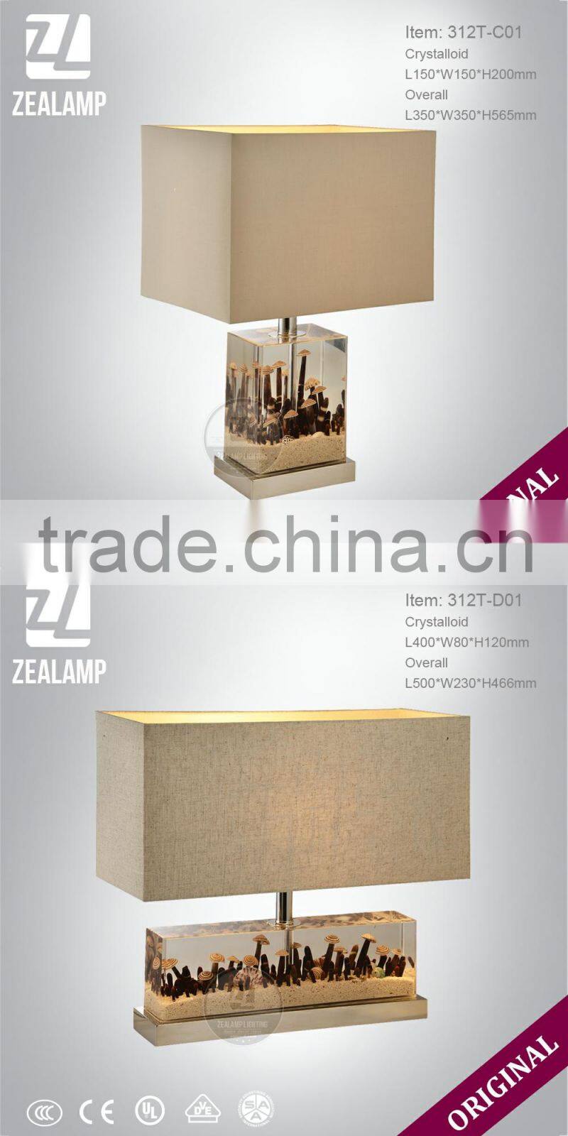 DIY Mushroom Resin Luxury Unique Table Lamps Modern Hotel Table Lamp