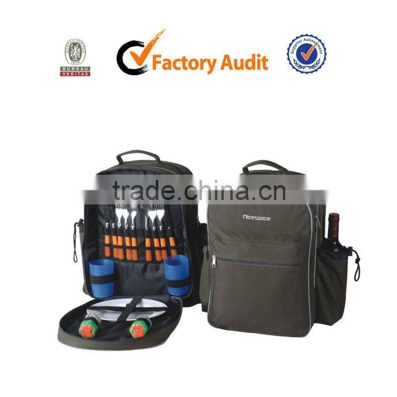 High quality picnic backpack for 2 people