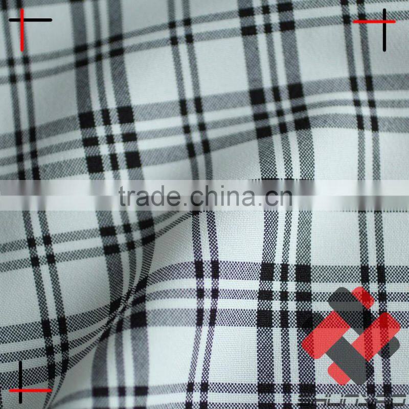 polyester cationic plaid mini matt fabric for uniform