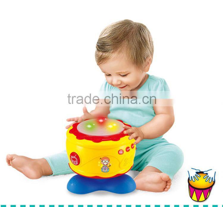 Funny cartoon lovely musical plastic drum set
