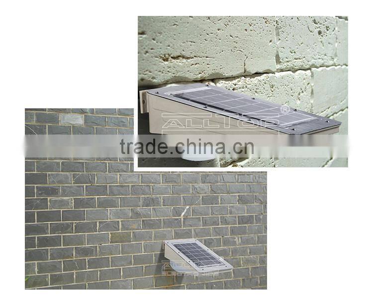 3w High quality motion sensor outdoor ip65 wall mount modern solar wall lamp