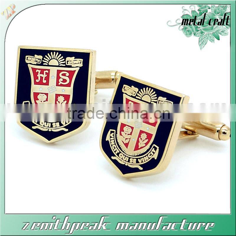 2016 Best quality hard enamel cufflinks