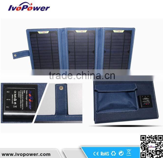 2015 popular design 10.5W solar power bag folding solar panel